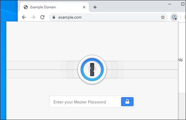 Signing into 1Password X in Chrome.